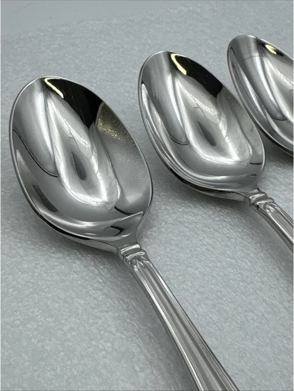 Set Of 5 Princess House BARRINGTON Oval Soup Spoons 18/10 Stainless Flatware 7